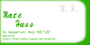 mate huss business card